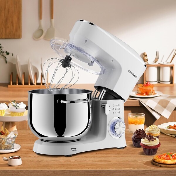8.5 QT Stand Mixer, 660W 6+P Speed Electric Stand Mixer, Tilt